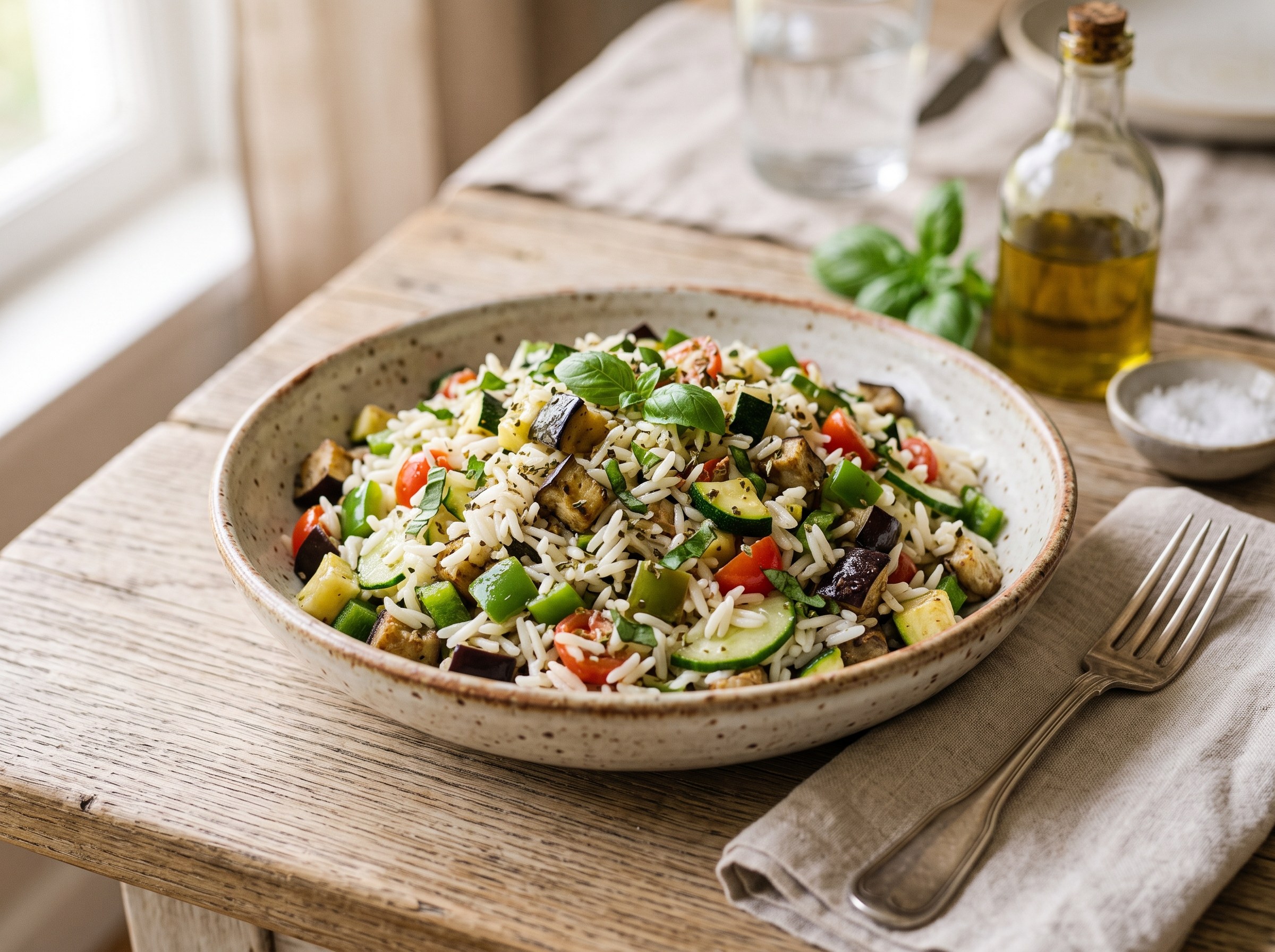 Italian rice and vegetable salad