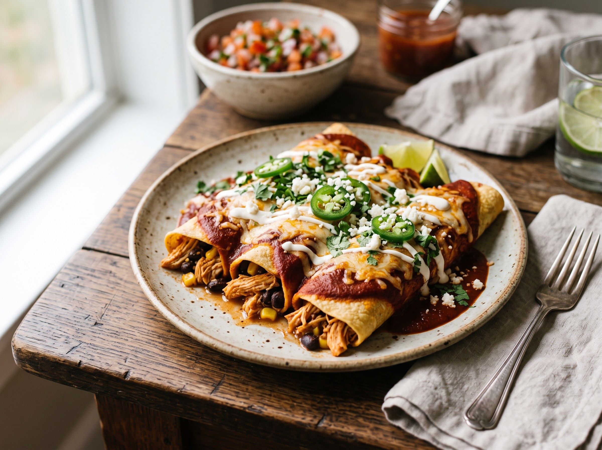 Chipotle Chicken Enchiladas