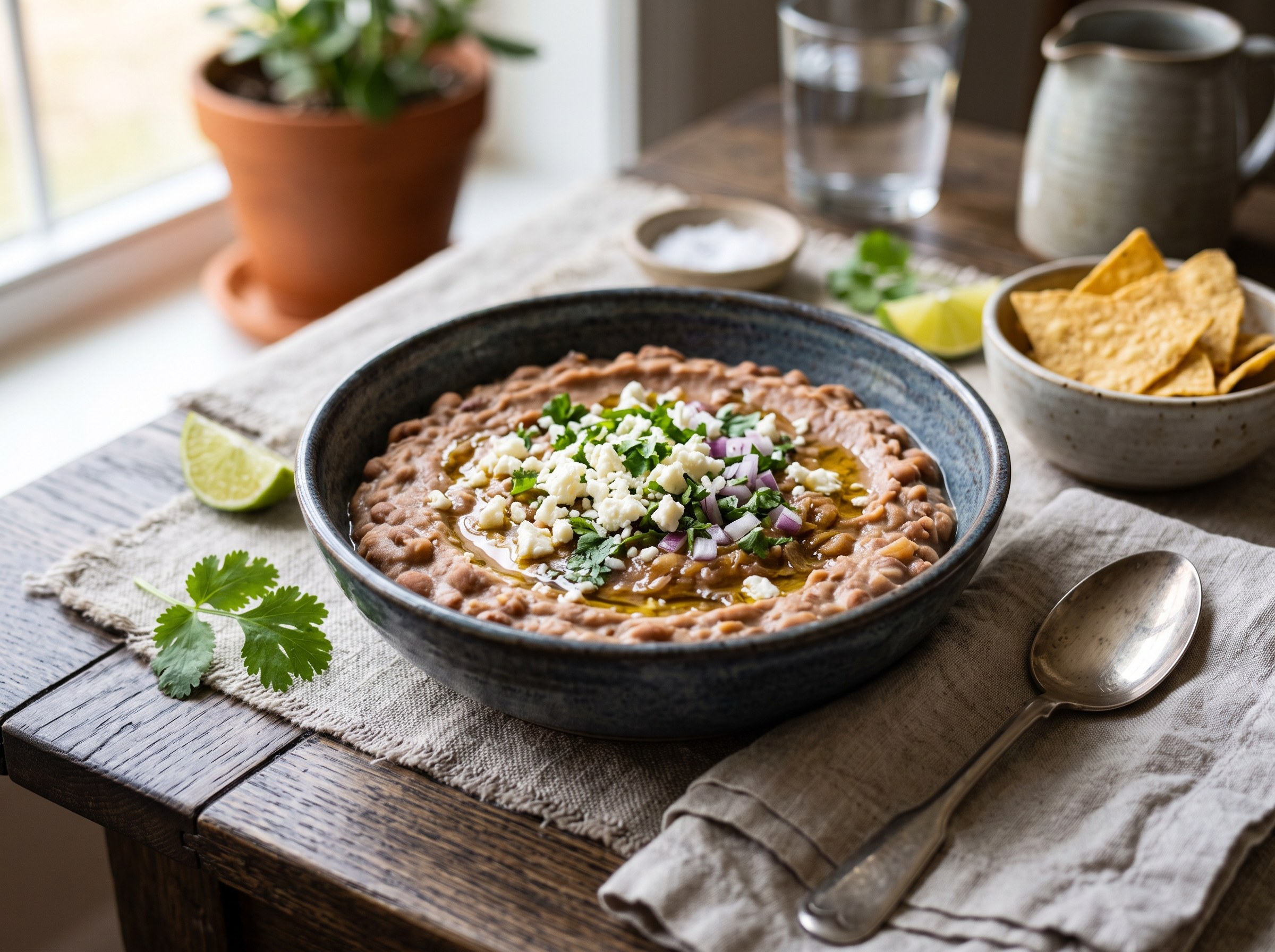 Refried beans (Frijoles refritos)