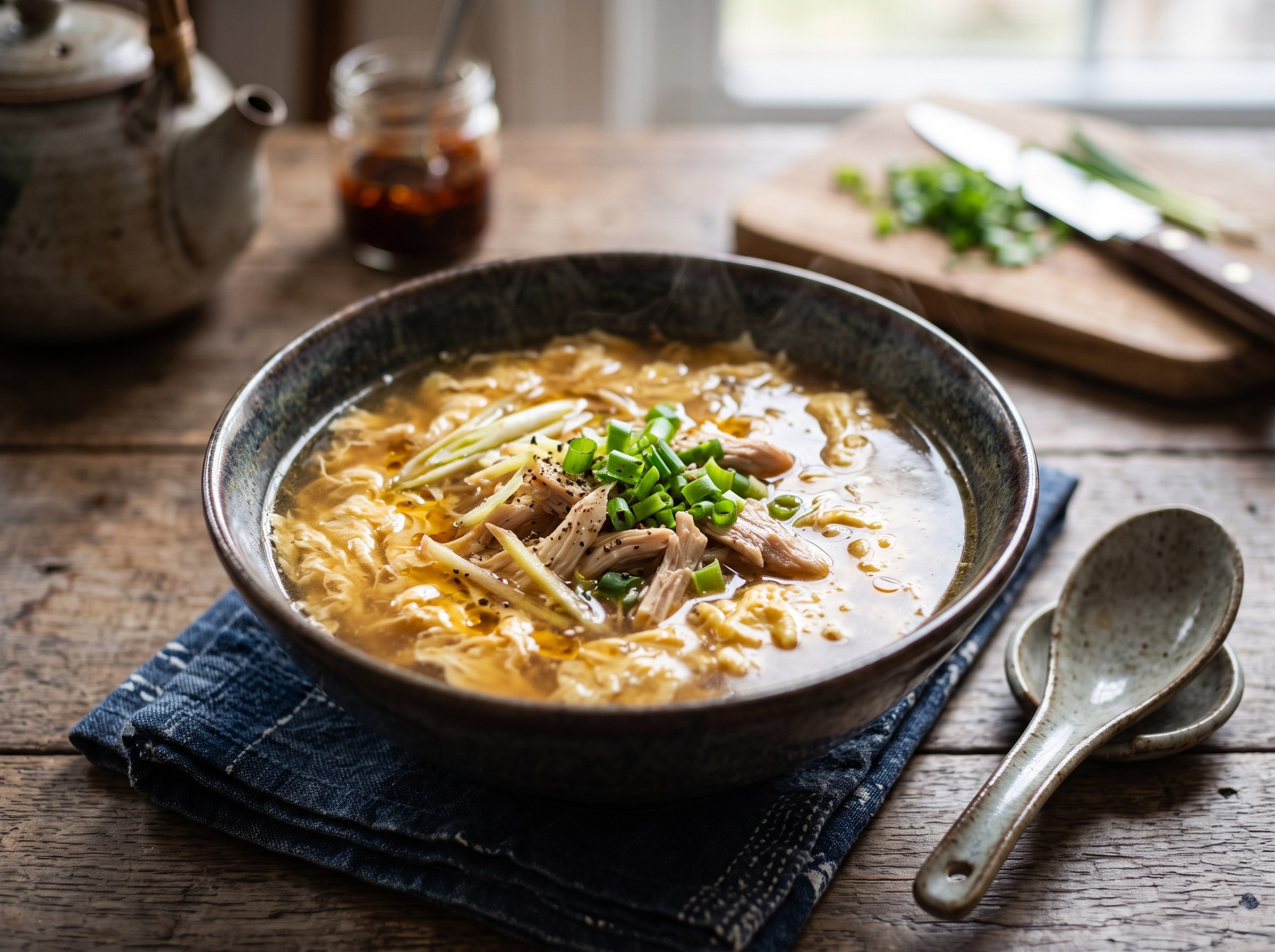 Chicken and egg soup