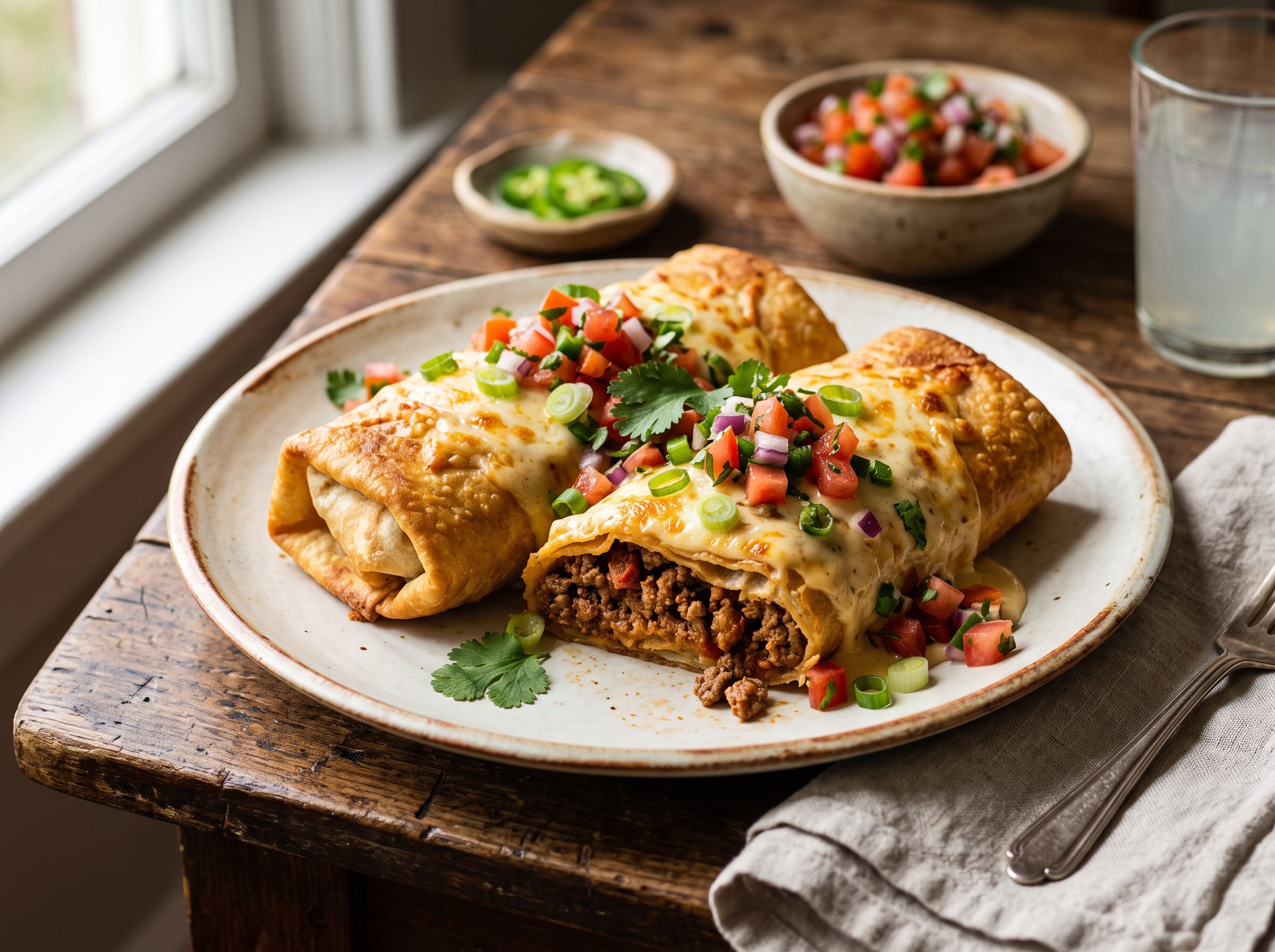 Cowboy chimichangas