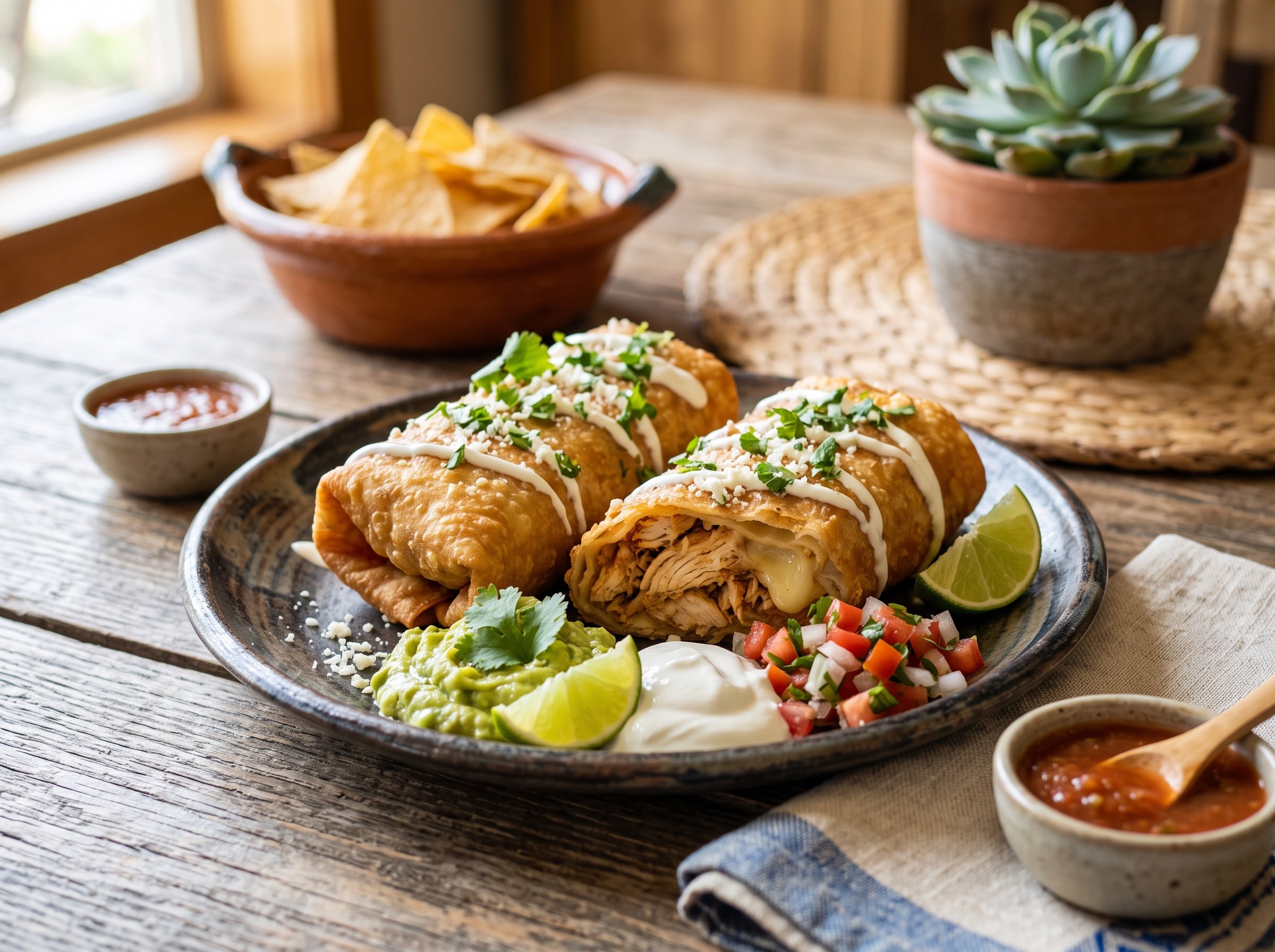 Chicken chimichangas
