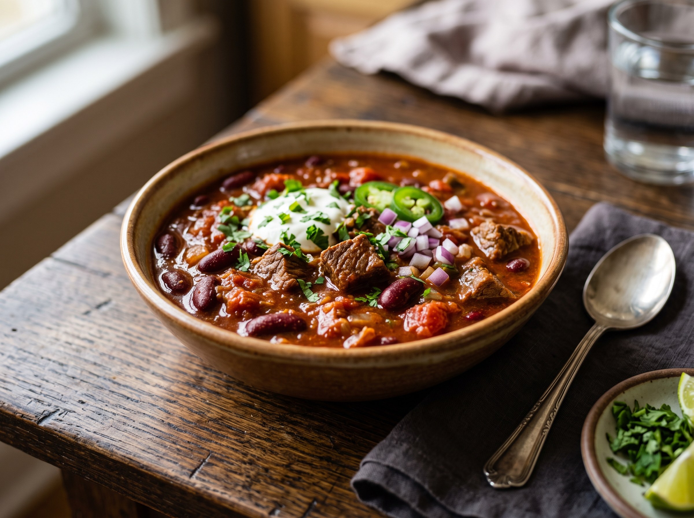 Chili con carne with red kidney beans (one of the best versions)