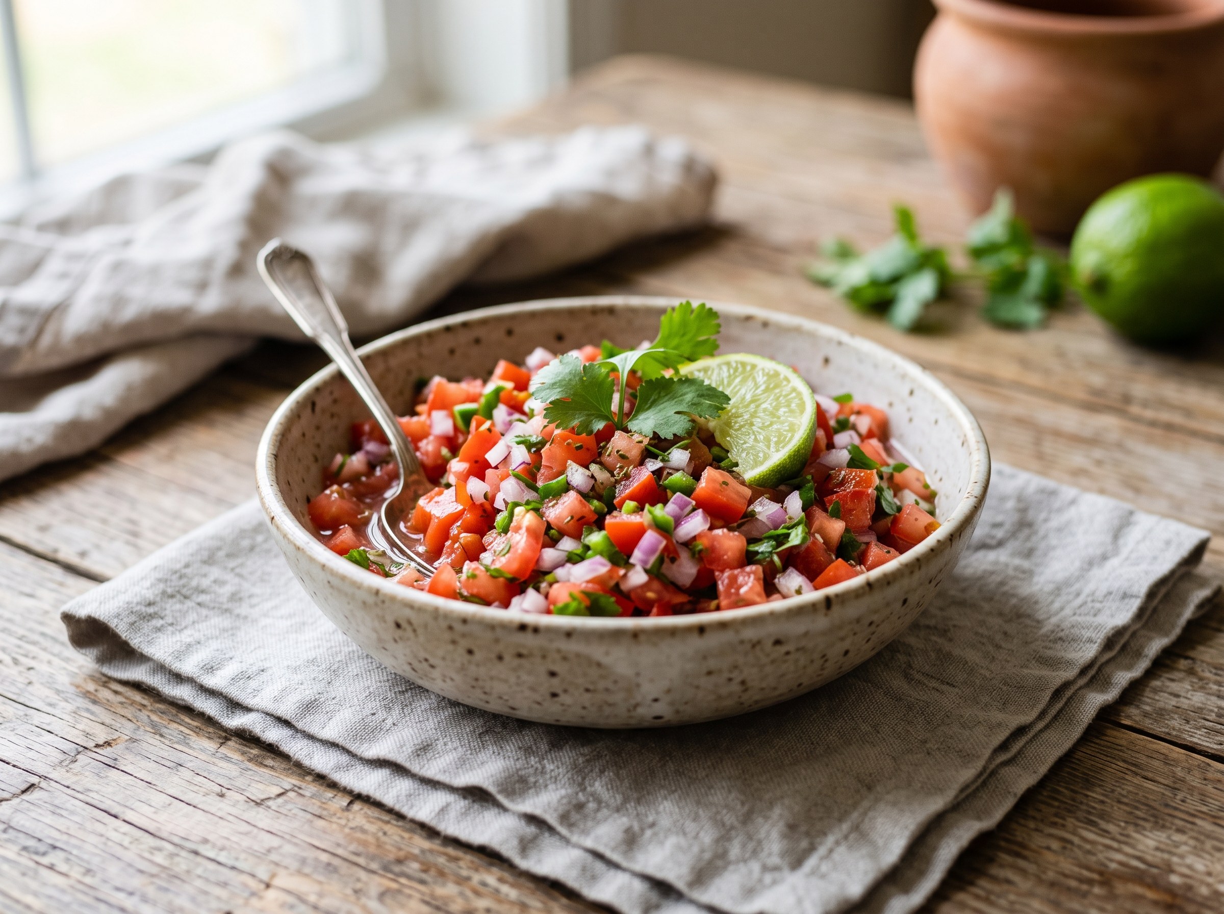 Pico de gallo (Fresh tomato salsa or Salsa fresca)