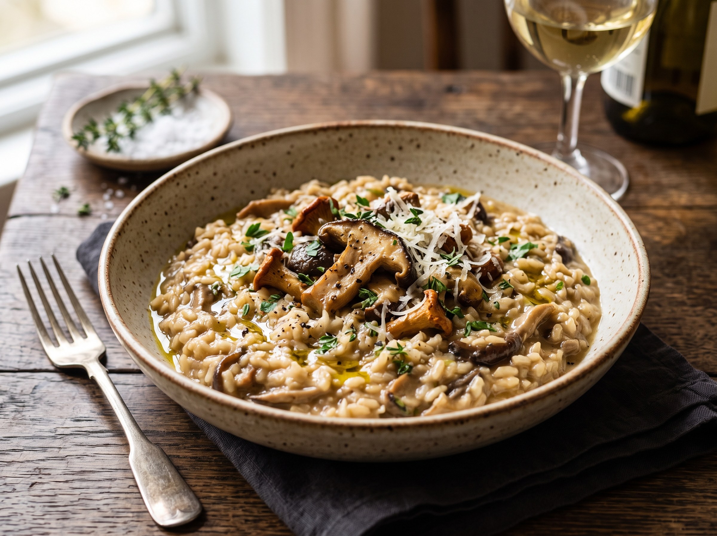 Wild mushroom risotto