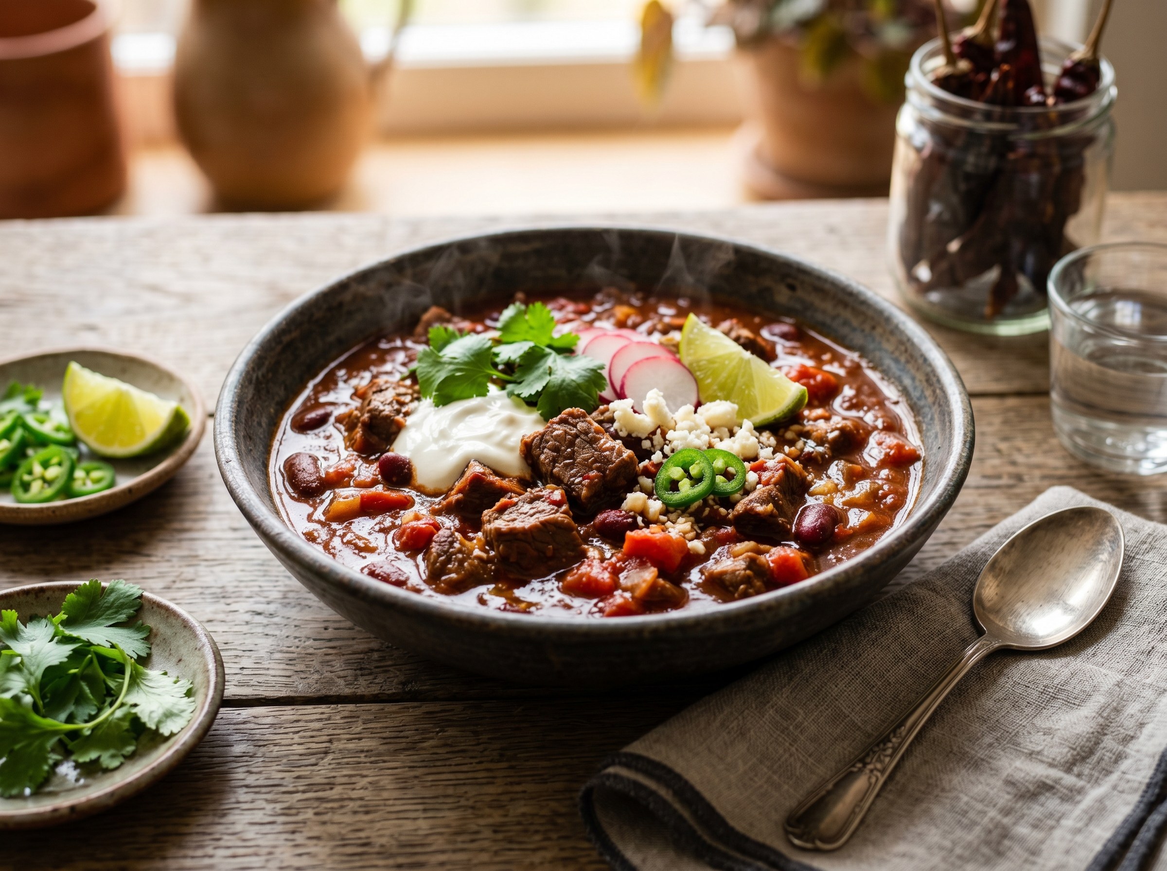 Chipotle chilli con carne (beef chilli with Chipotle chiles)
