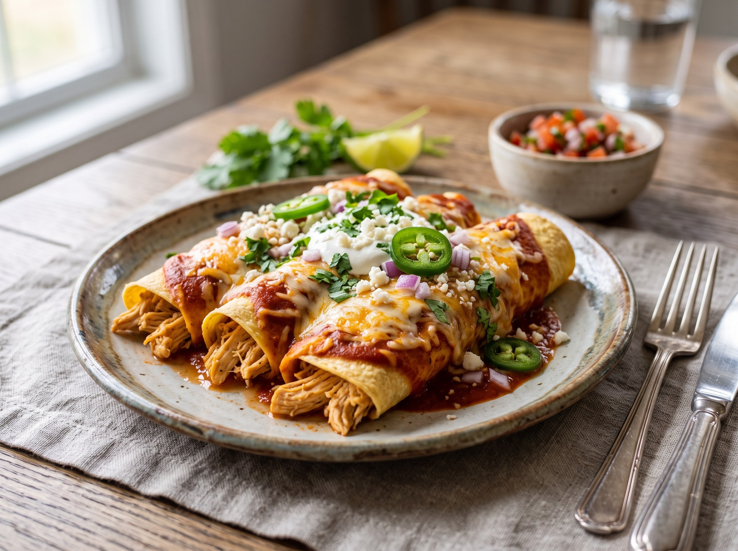 Easy chicken enchiladas