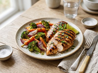 Marinaded grilled chicken breast