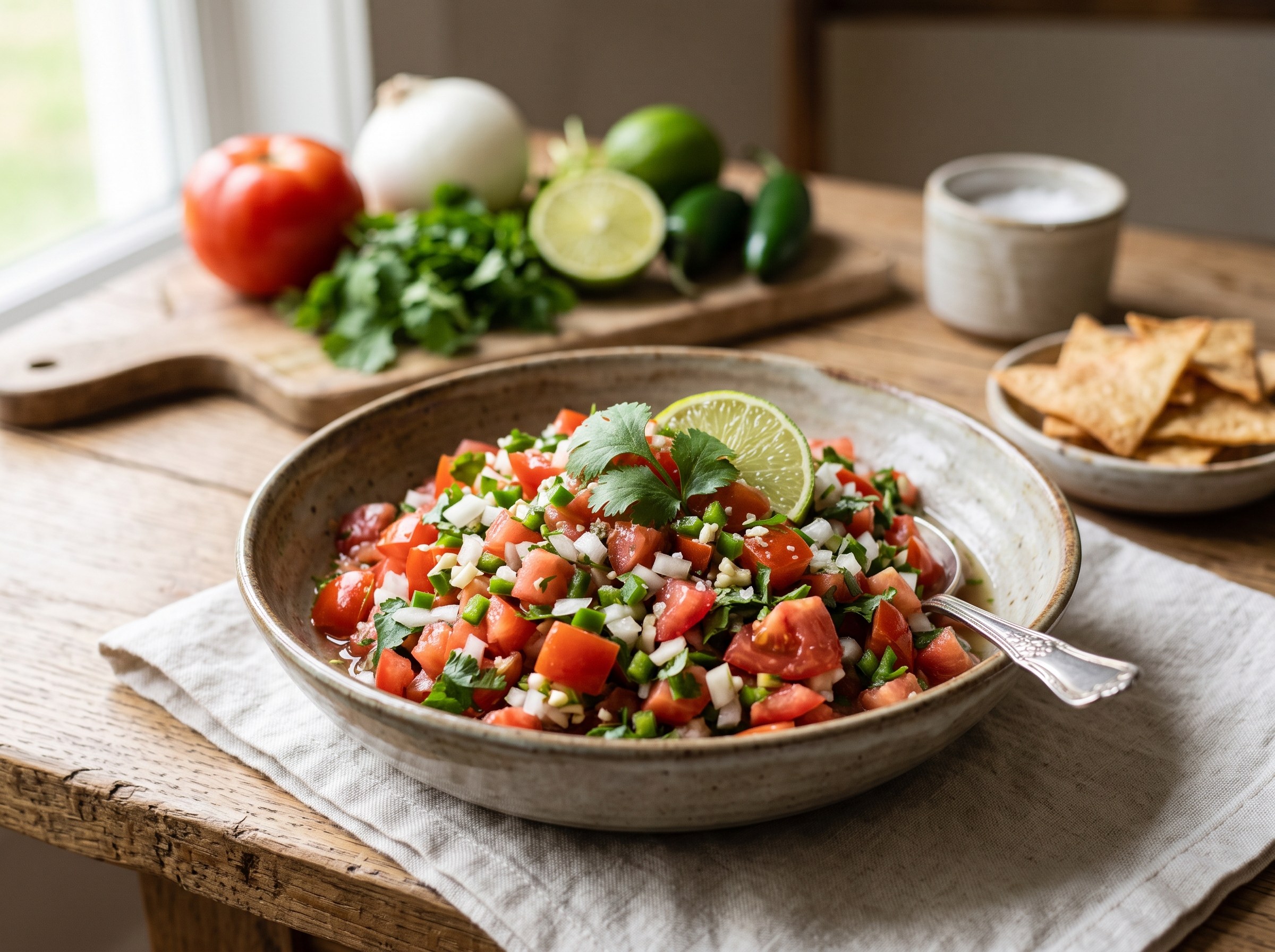 Homemade pico de gallo