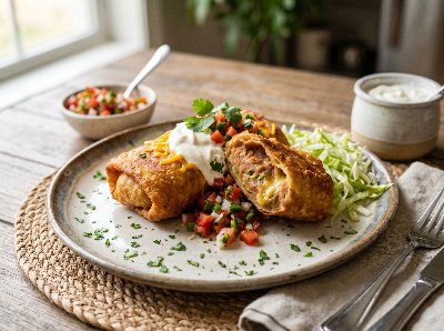 Refried beans Chimichangas