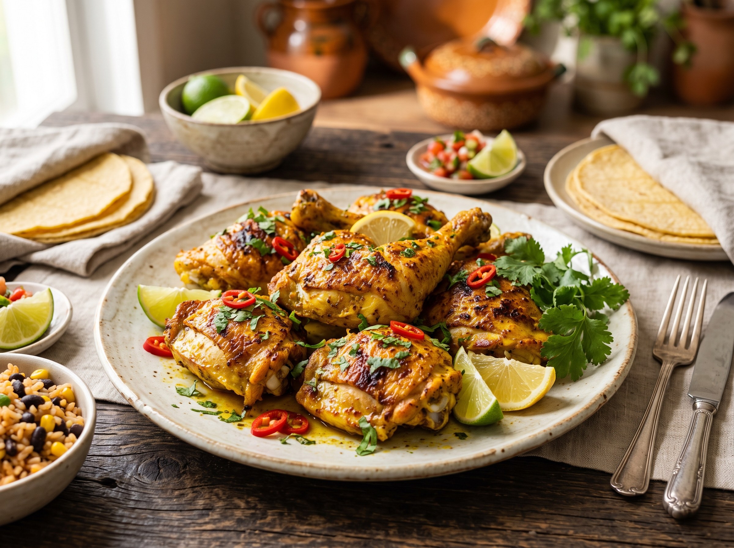 Lemon, lime and turmeric chicken