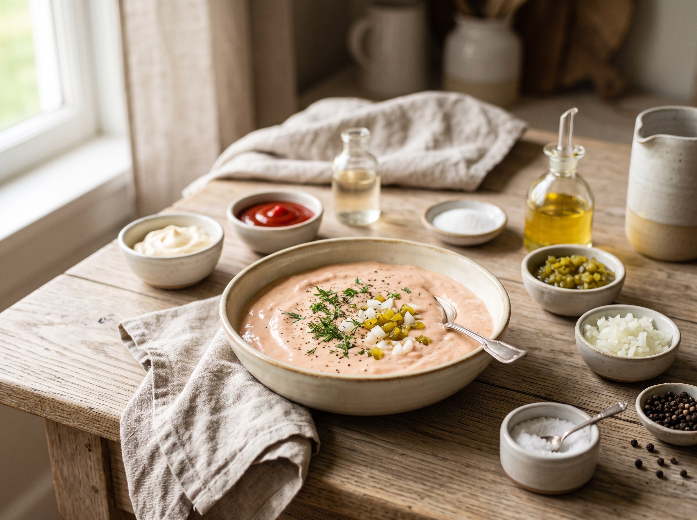 Homemade thousand island dressing