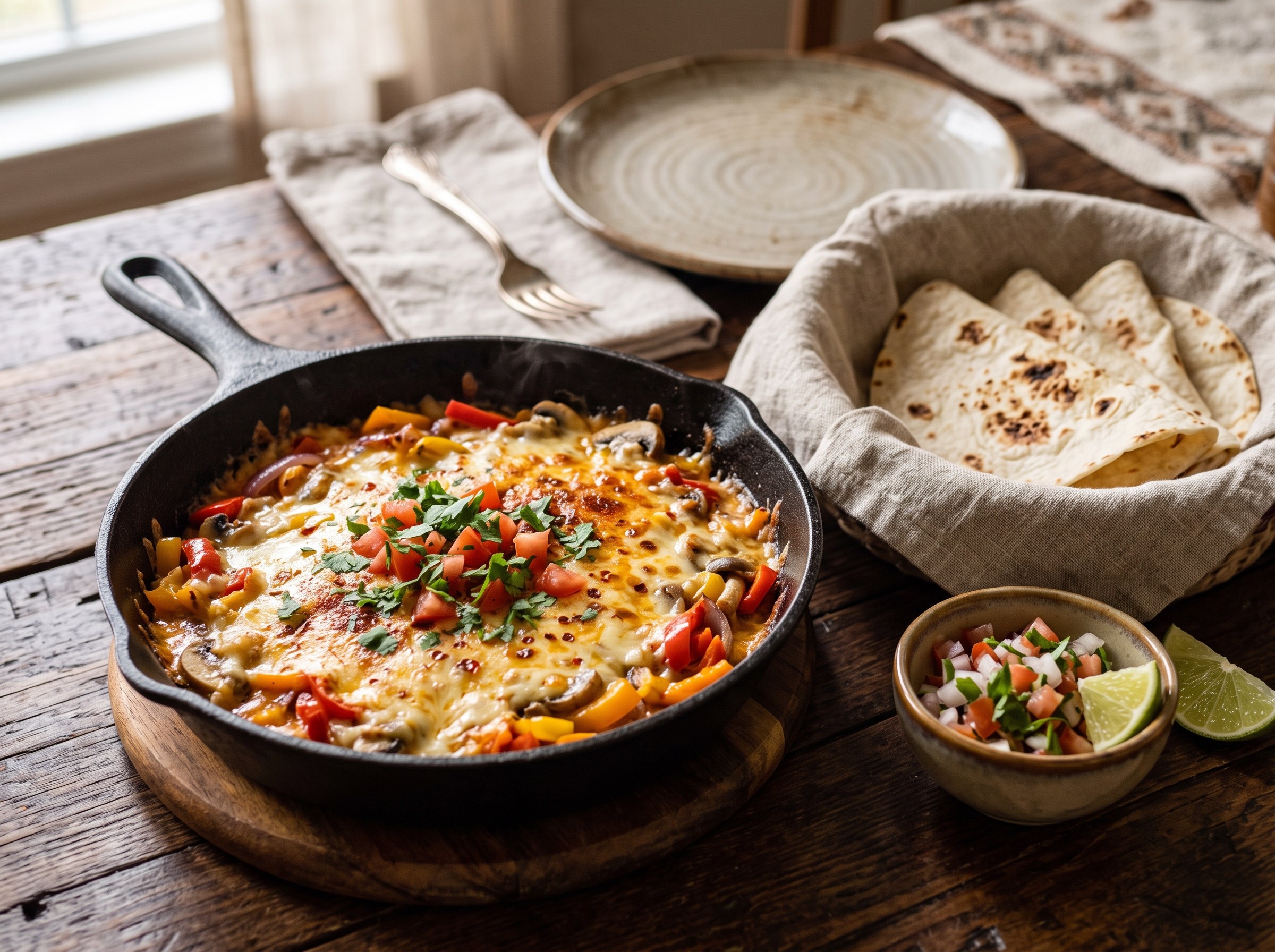 Queso flameado