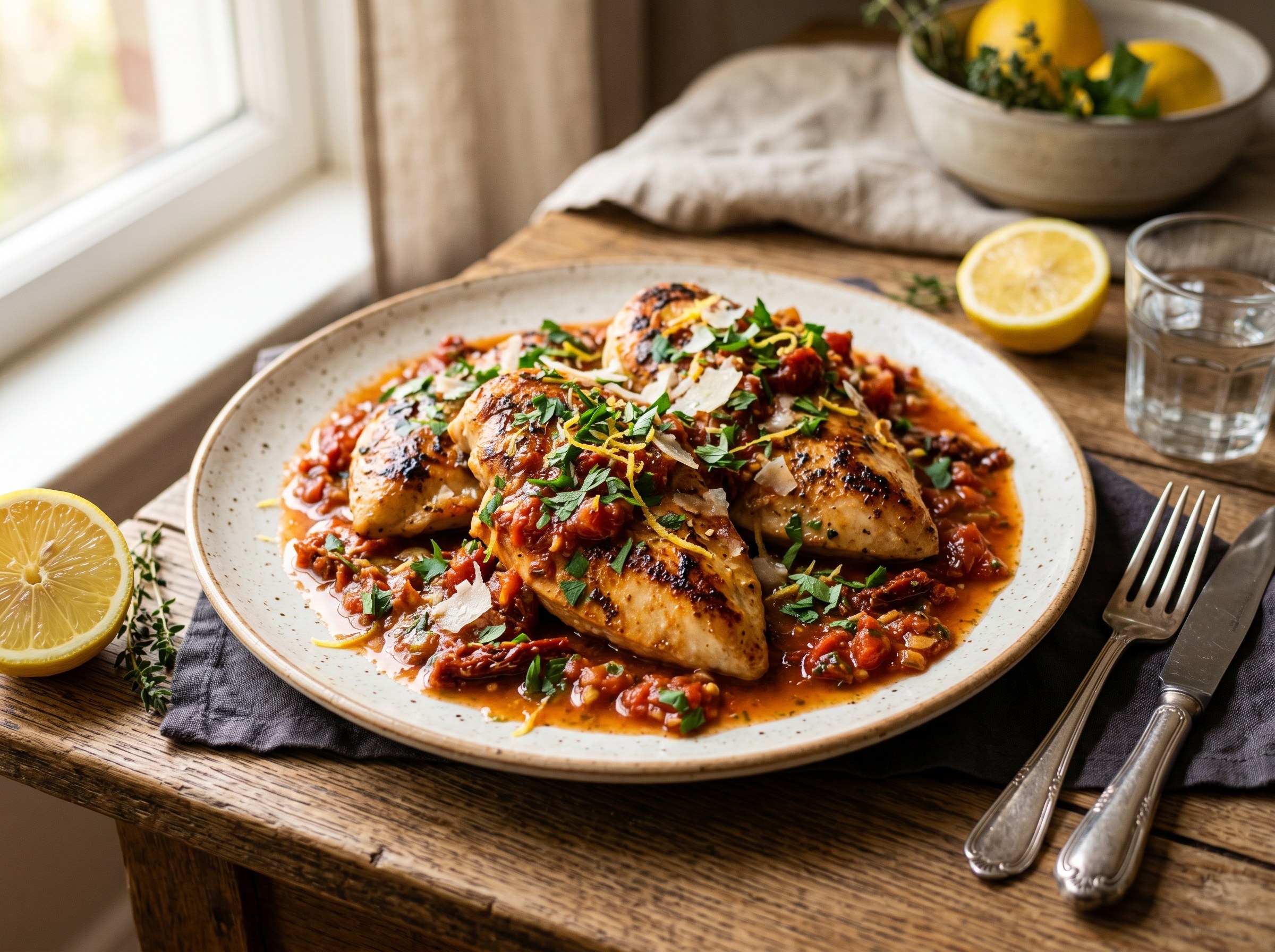 Lemon and garlic chicken