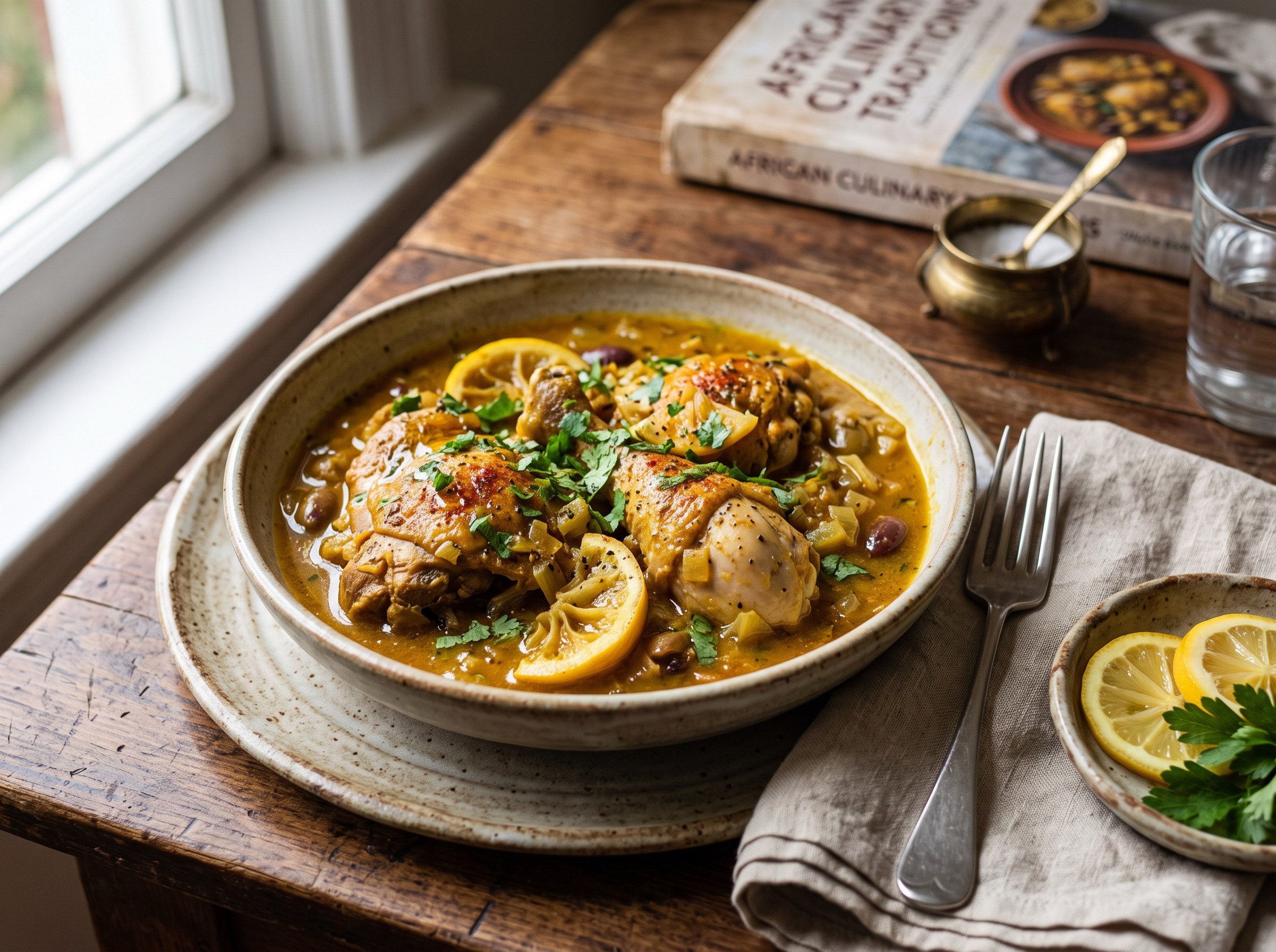 Chicken stew with preserved lemons