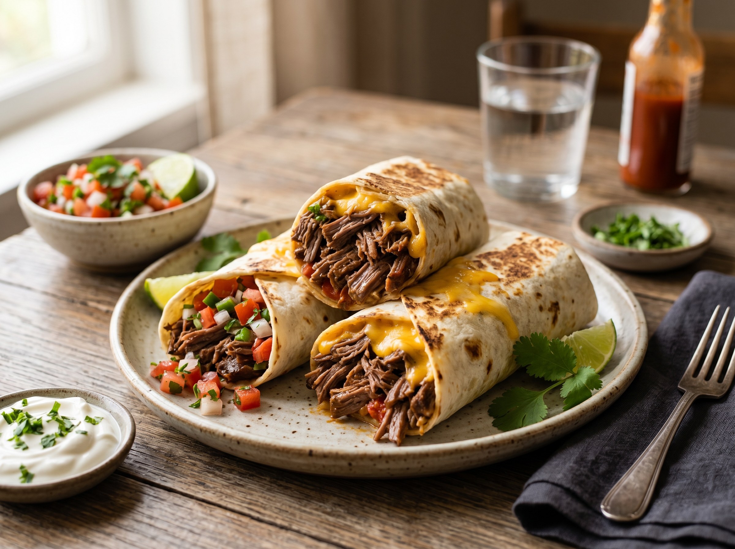 Beef and Chipotle Burritos