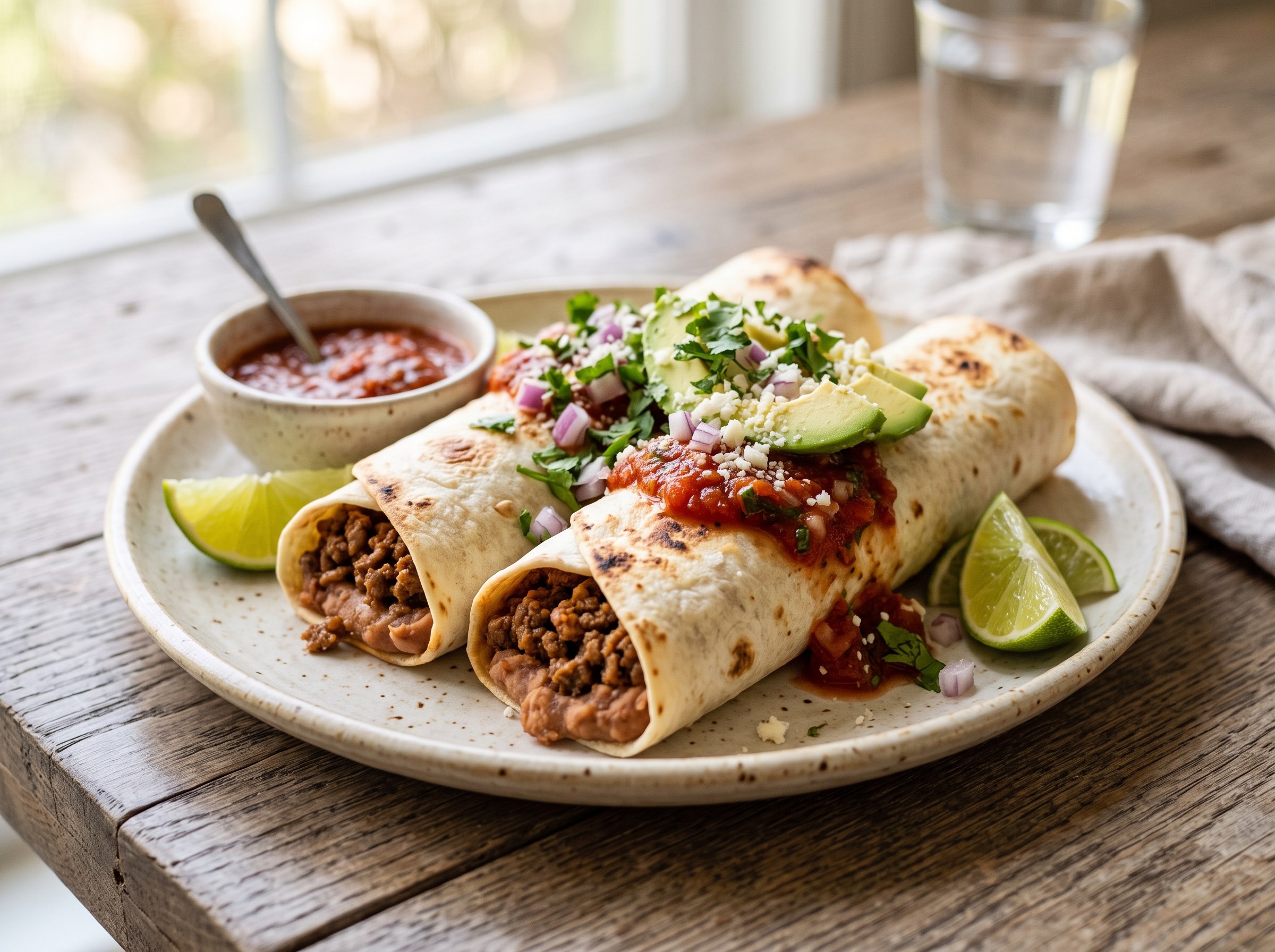 Baked bean burritos