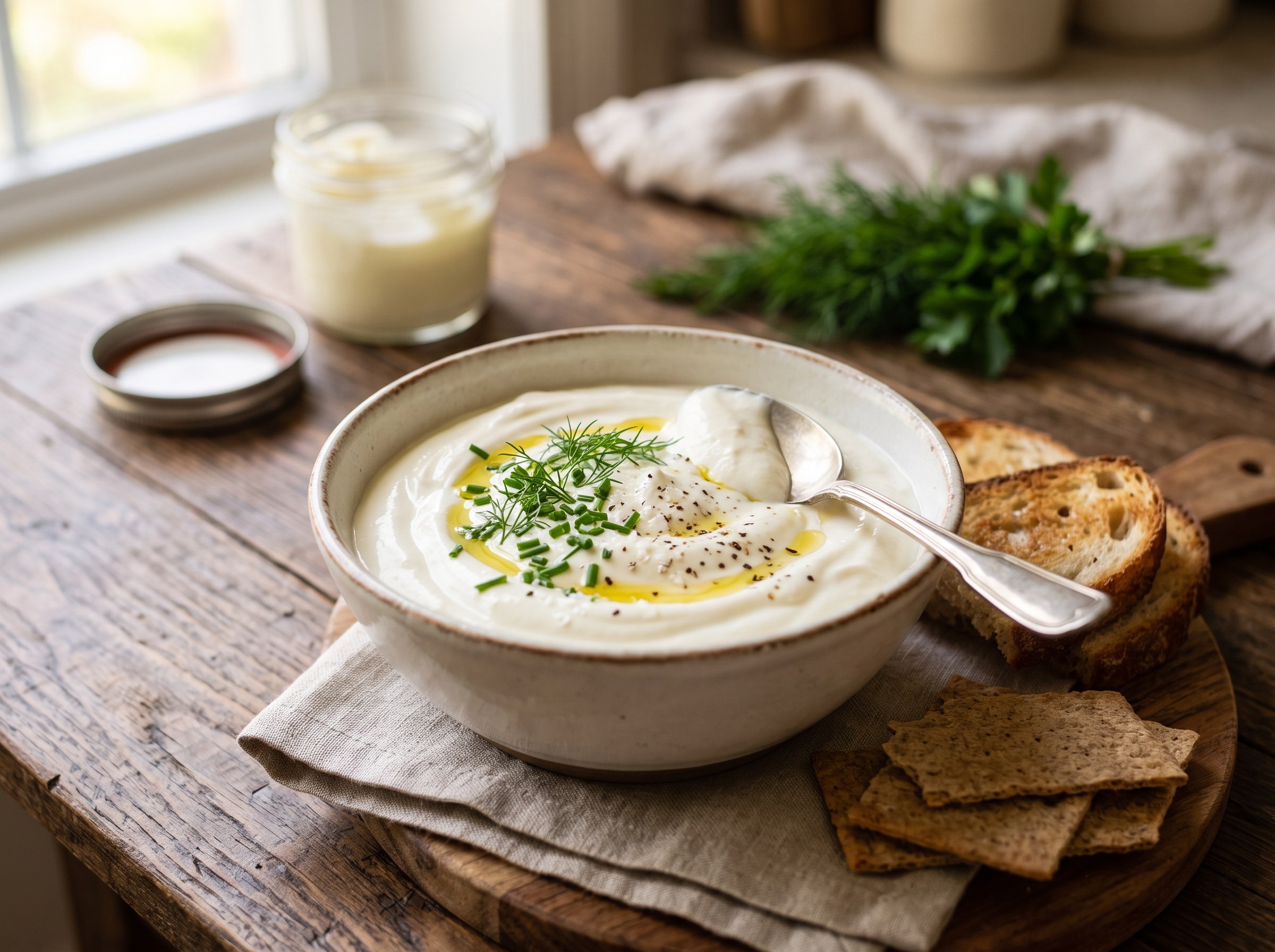 Homemade creme fraiche
