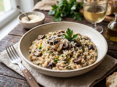 Creamy Italian mushroom risotto