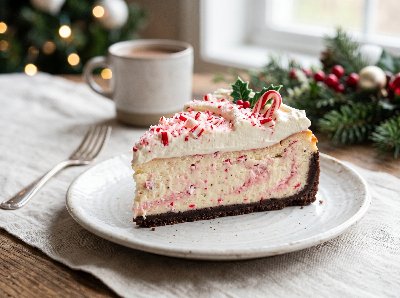 Candy cane cheesecake