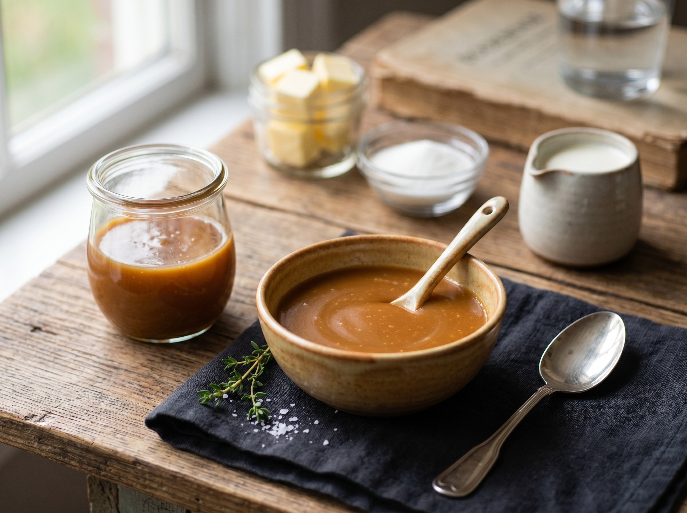 Homemade caramel sauce