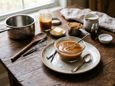 Homemade butterscotch sauce