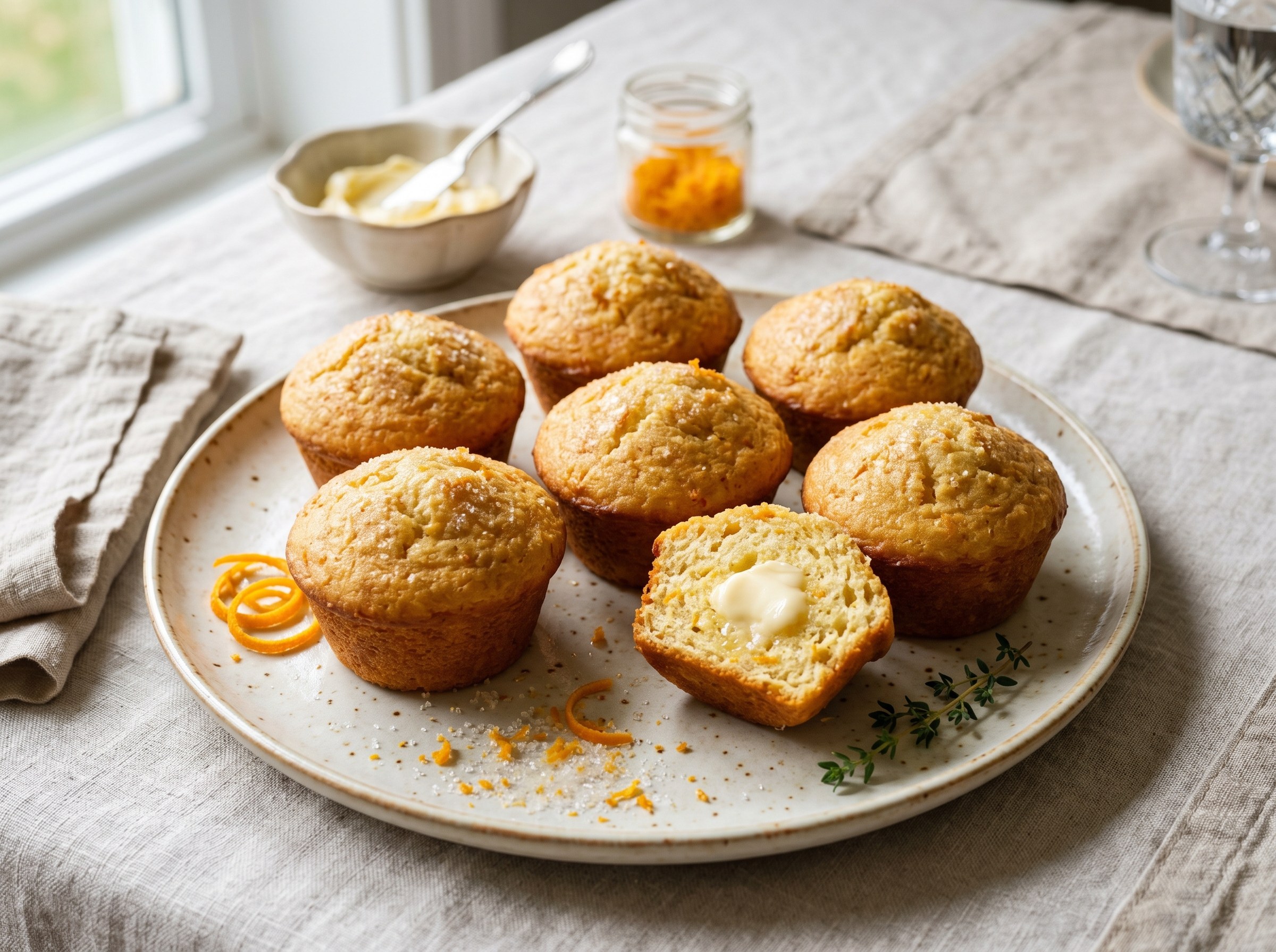 Orange flavored dinner muffins