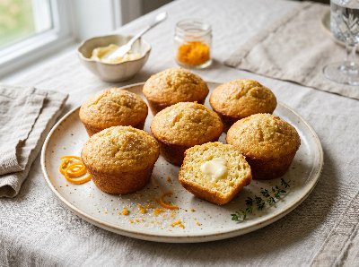 Orange flavored dinner muffins