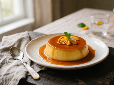 Orange caramel flan