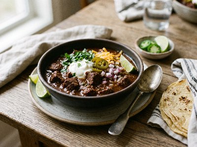 Traditional Texas beef chili