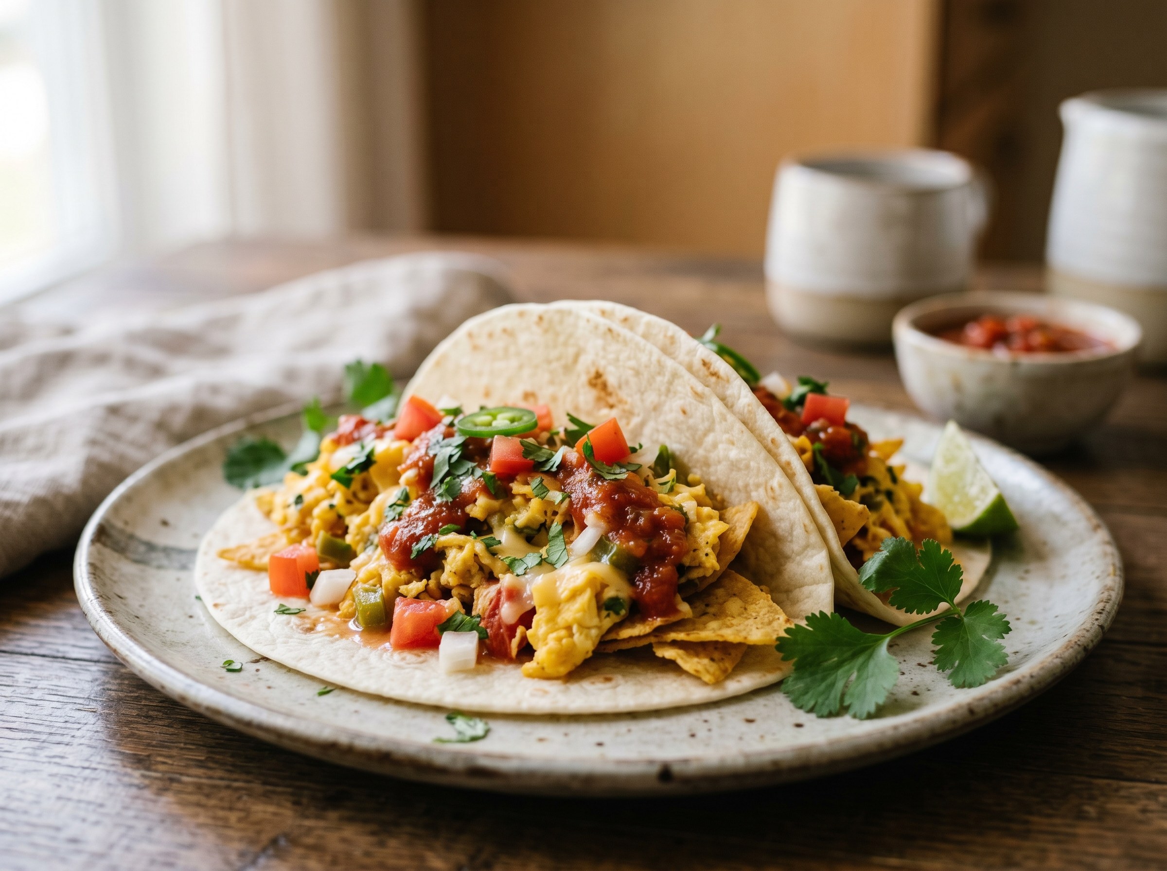 Migas tacos