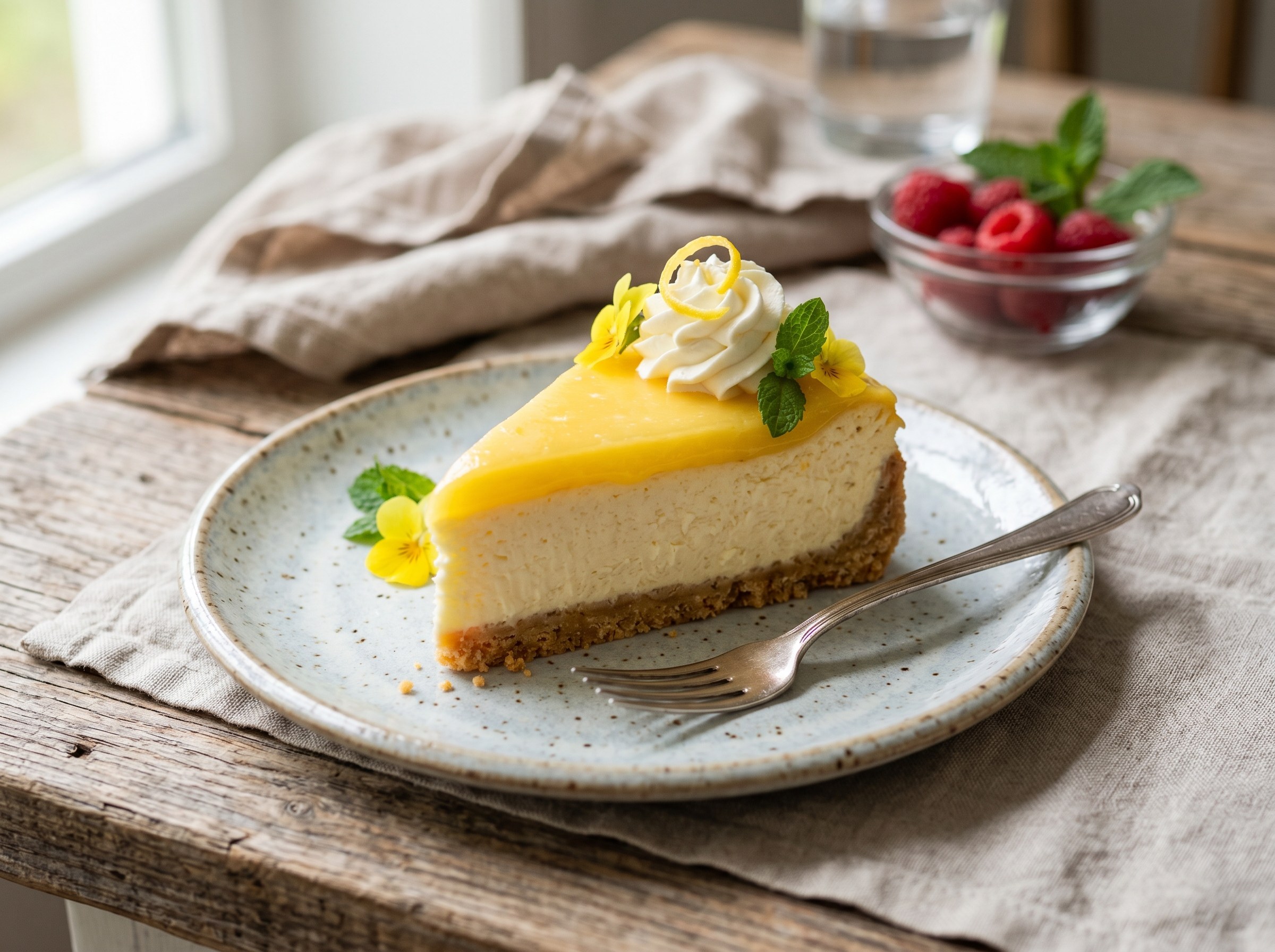 Lemon curd cheesecake