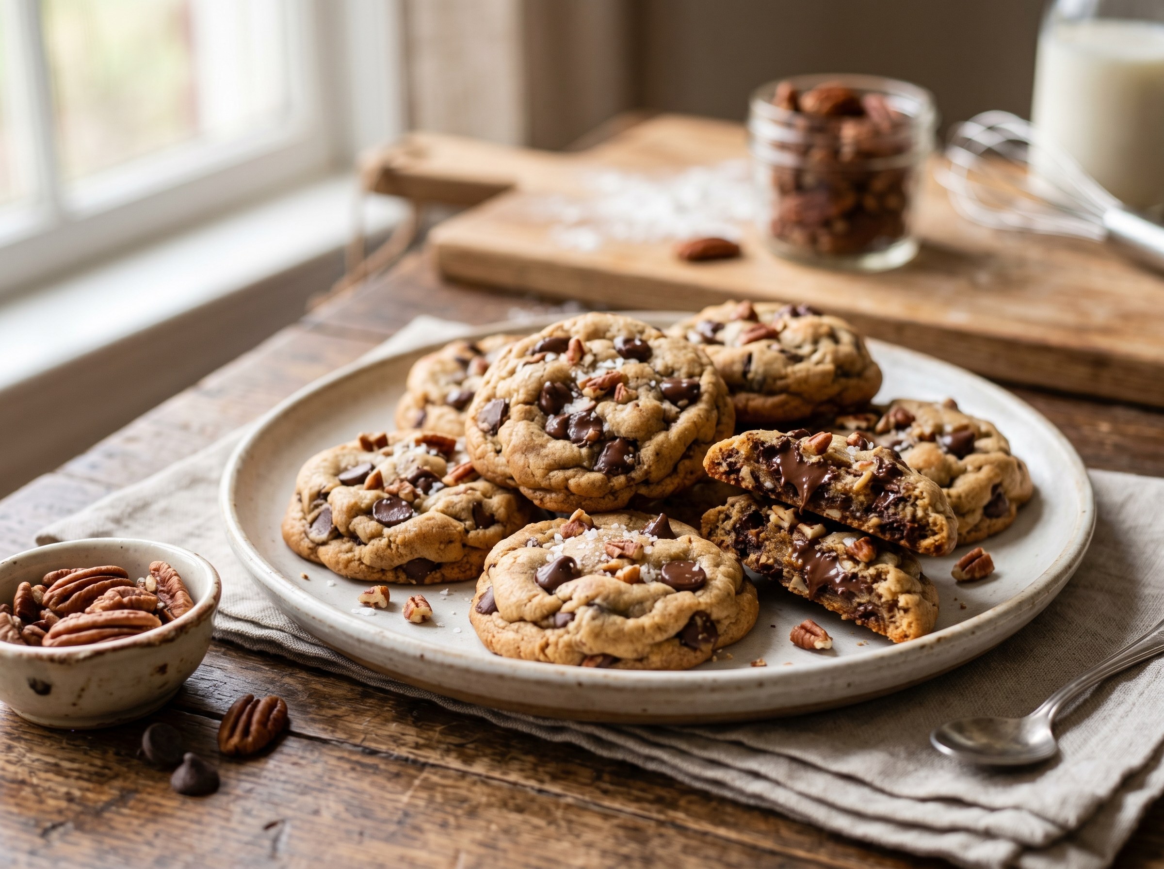 Chocolate chip pecan cookies