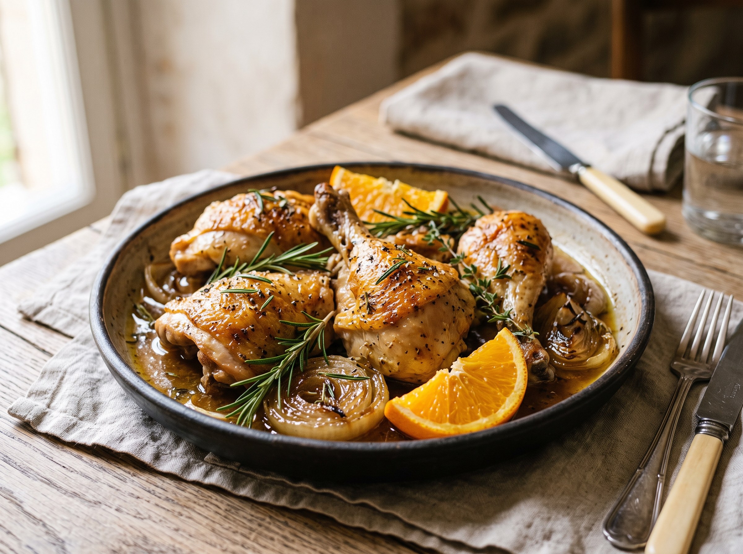 Orange and rosemary chicken