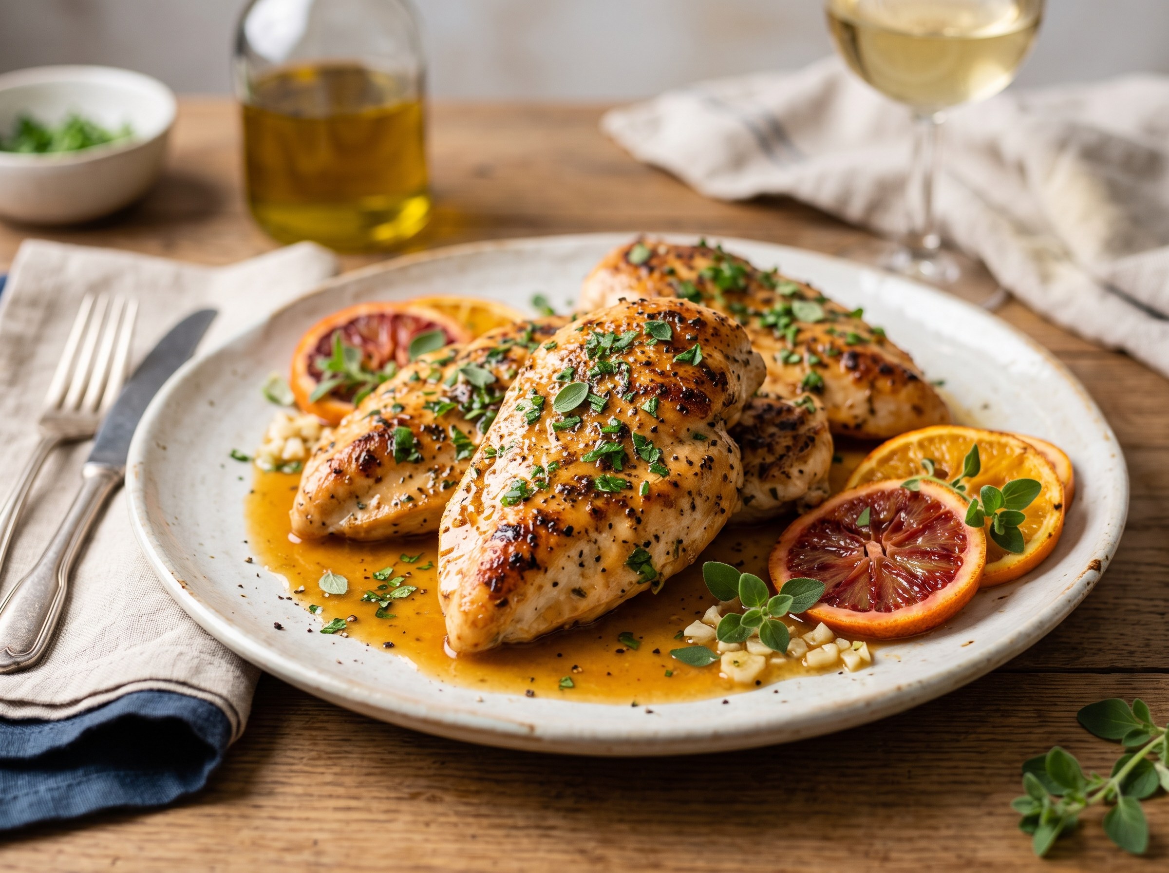 Orange and garlic chicken