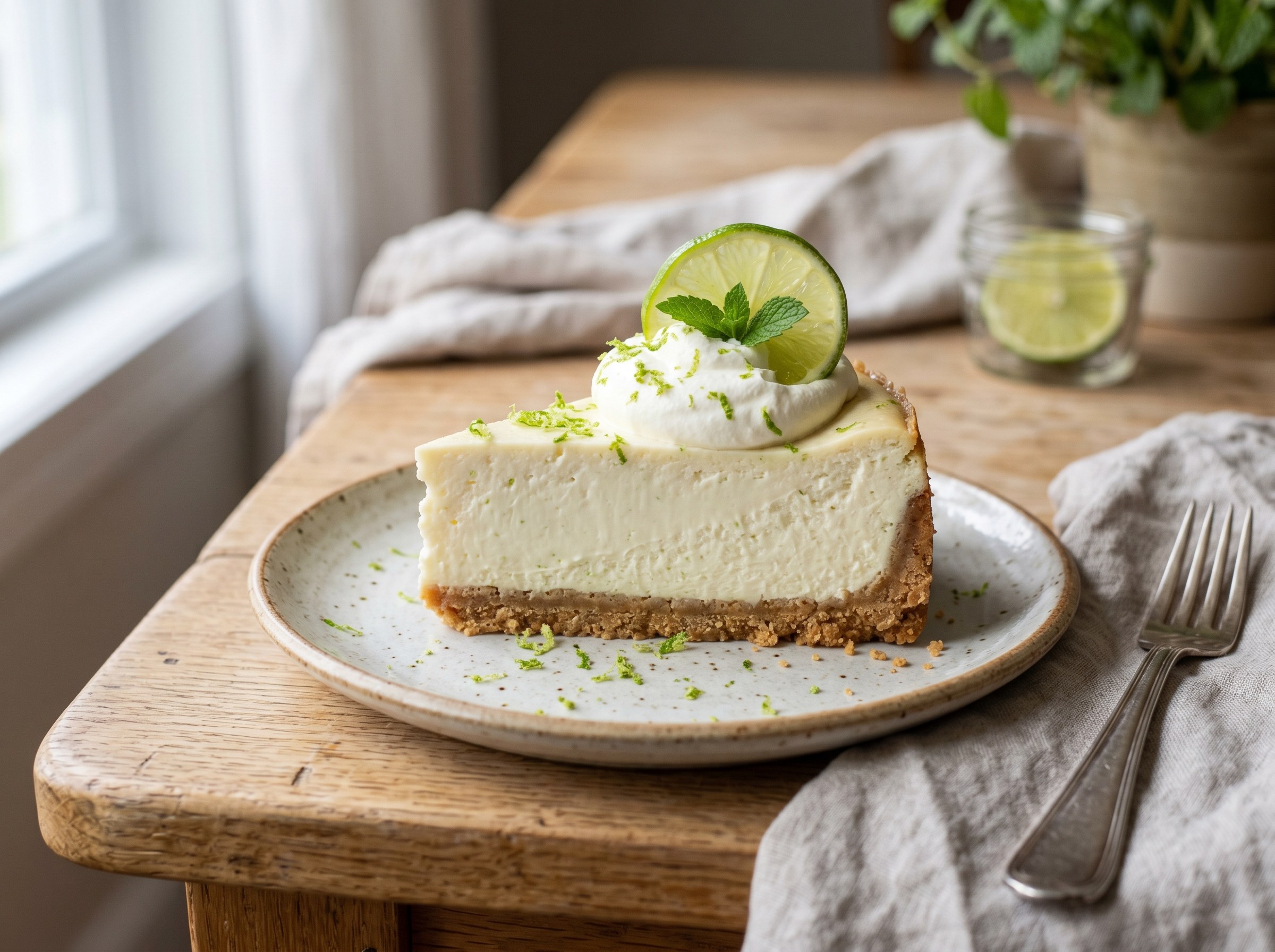 Basic lime cheesecake