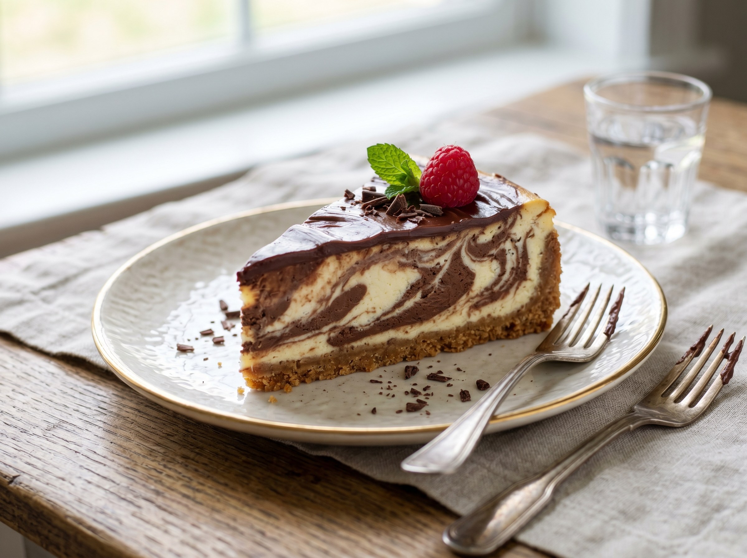 Marble cheesecake