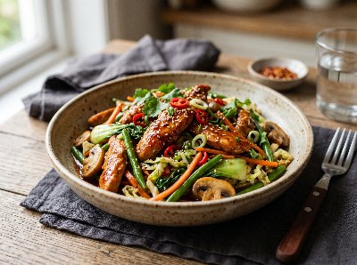 Peri Peri hot chicken stir fry