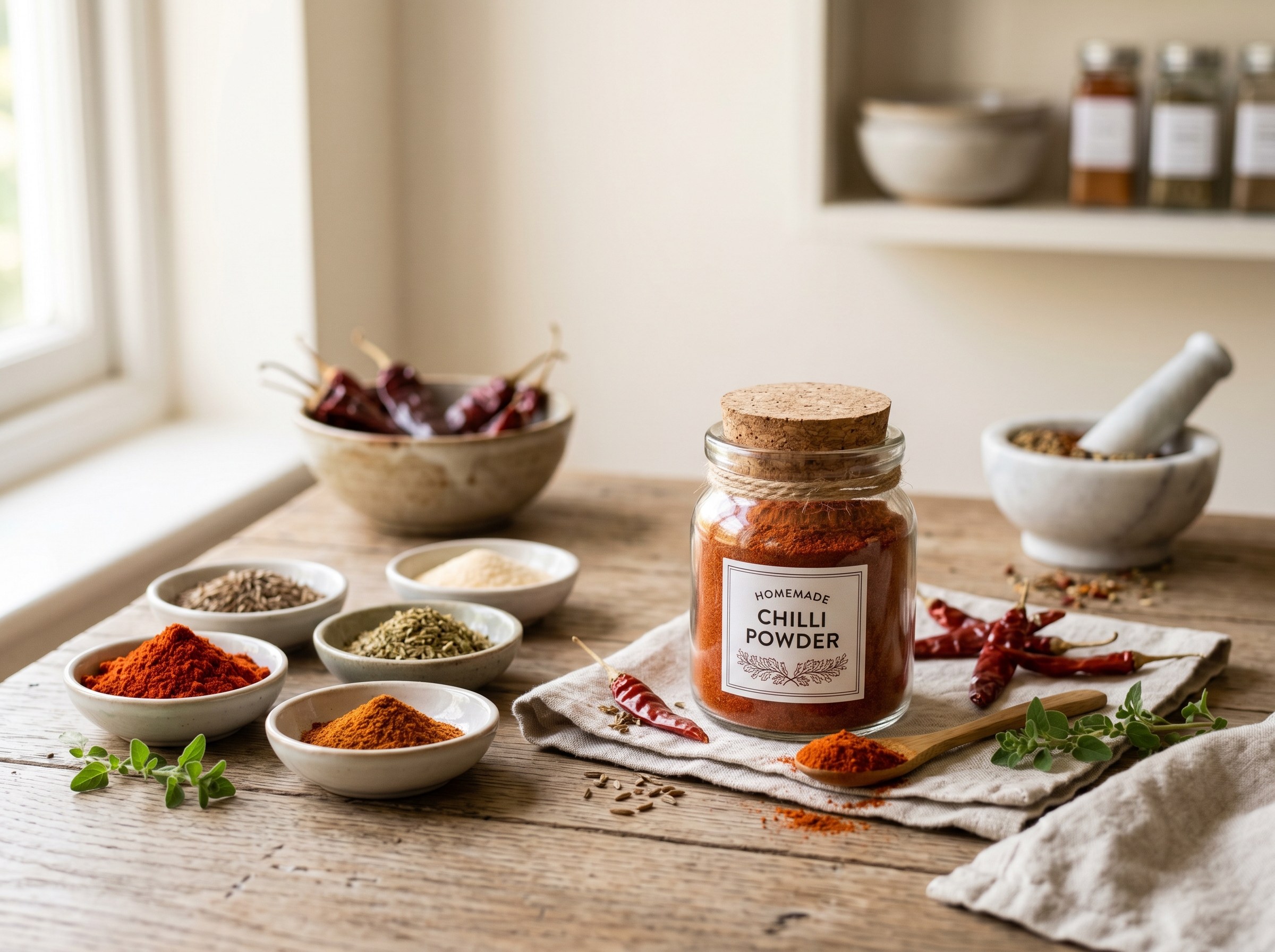 Homemade chilli powder