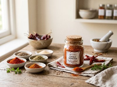 Homemade chilli powder
